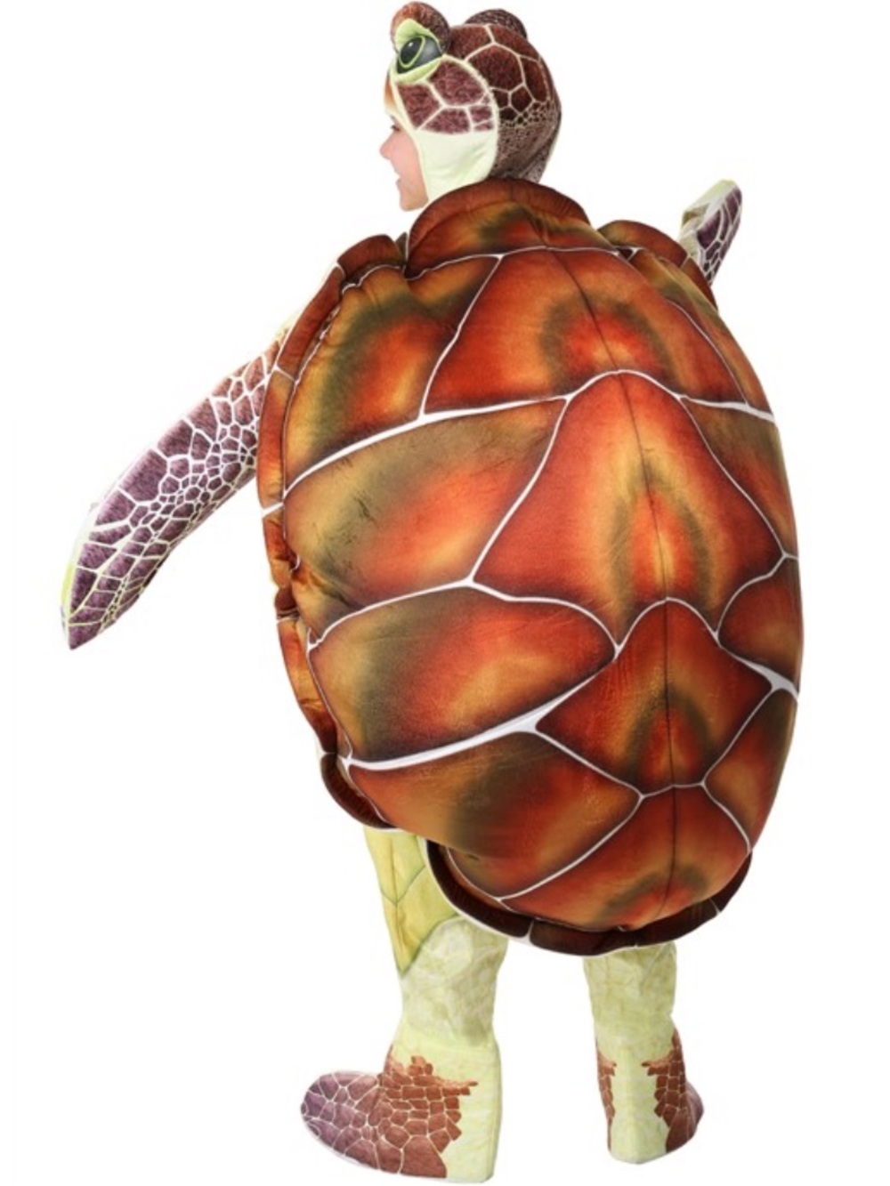 Halloweencostumes.com Sea Turtle Plush Kids Costume wColorful Shell. Size Small.